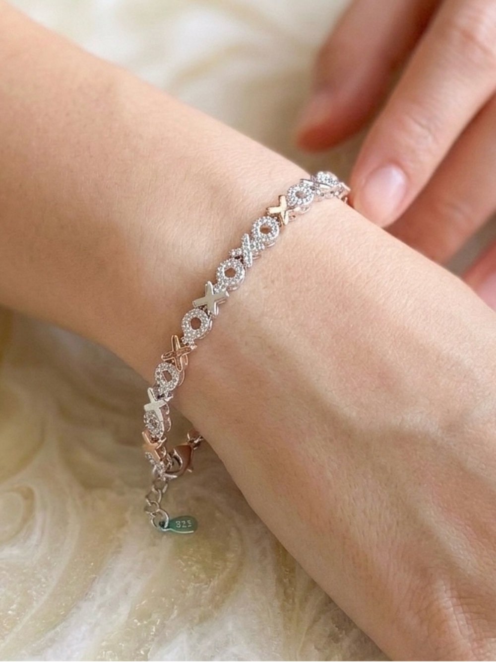 Silver XOXO Link Bracelet